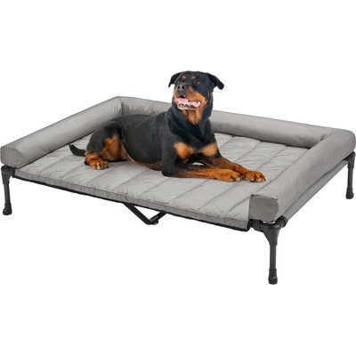 Veehoo Veehoo Elevated Dog Bed with Bolster Mat, Sky Grey, X-Large