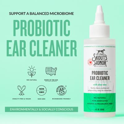 Show full view: Skout's Honor Probiotic Dog Ear Cleaner, 4-fl oz bottle slide 2 of 11