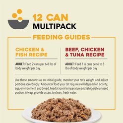 ACANA Premium Chicken & Fish + Beef Chicken & Tuna Variety Pack Pate in Bone Broth Wet Cat Food, 3-oz can, case of 12 slide 2 of 6