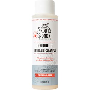 Skout's Honor Probiotic Itch Relief Dog & Cat Shampoo, 16-fl oz bottle