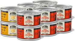 ACANA Premium Chicken & Fish + Beef Chicken & Tuna Variety Pack Pate in Bone Broth Wet Cat Food, 3-oz can, case of 12