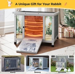 Coziwow Outdoor Heated Indoor Small Pet House, 25-in, Gray with Pattern slide 2 of 8