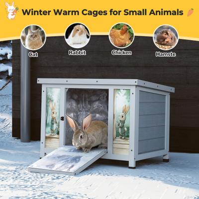 Show full view: Coziwow Outdoor Heated Indoor Small Pet House, 25-in, Gray with Pattern slide 2 of 8