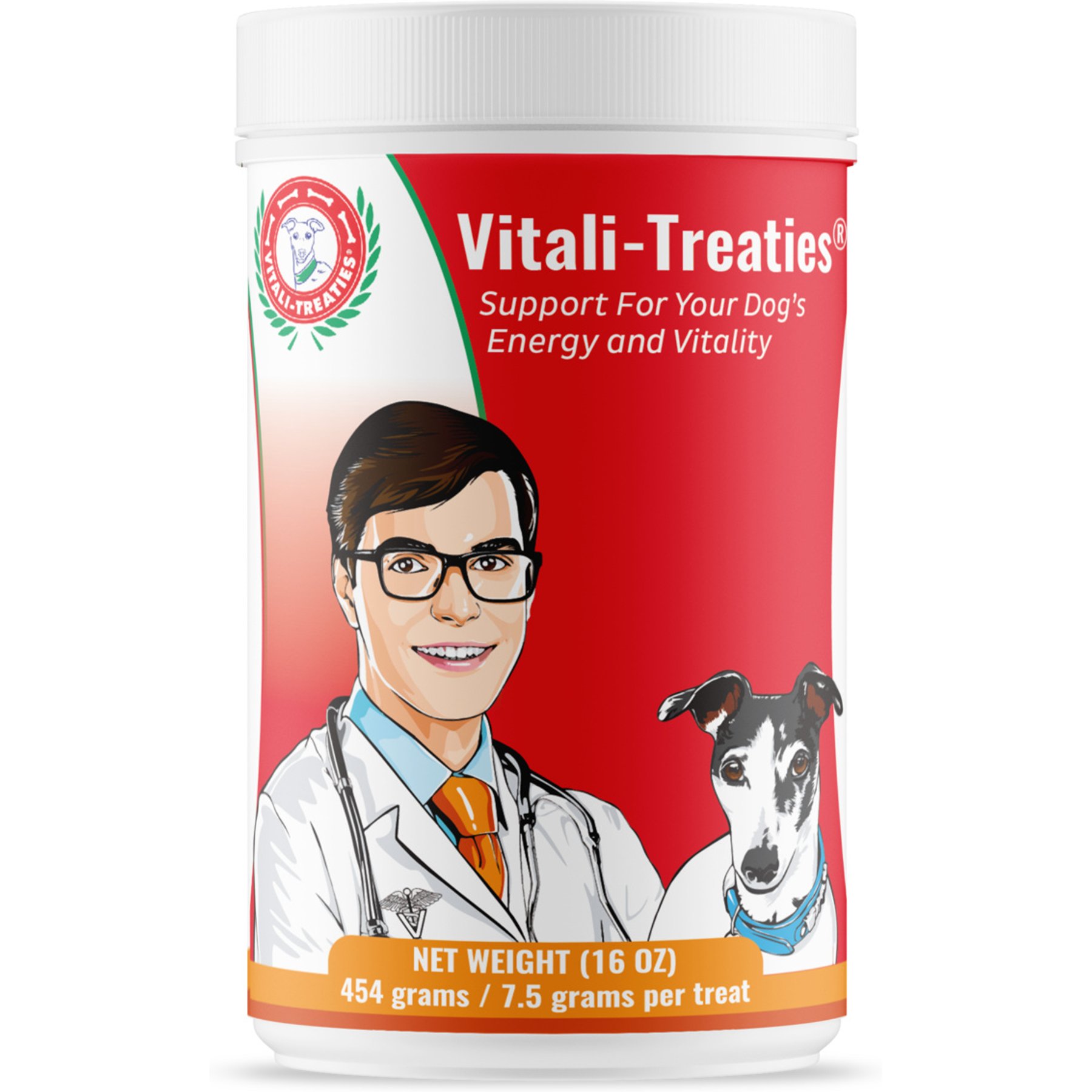 Vintek Nutrition, LLC Vitali-Treaties Liver Flavored Soft & Chew Support Supplement for Dogs, 16-oz jar