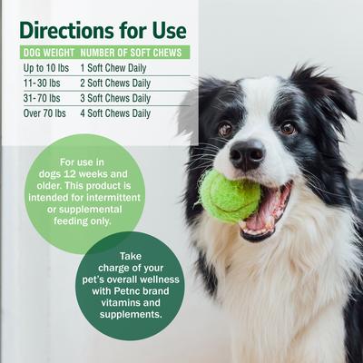 Show full view: petnc Probiotics & Prebiotics Soft Chews Digestive Health Supplement for Dogs, 120 count slide 7 of 9
