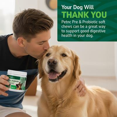 Show full view: petnc Probiotics & Prebiotics Soft Chews Digestive Health Supplement for Dogs, 120 count slide 6 of 9