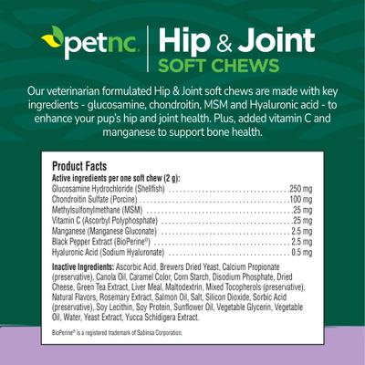Show full view: petnc Hip & Joint Soft Chews Joint Supplement for Dogs, 90 count slide 10 of 11
