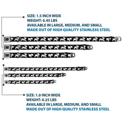 Show full view: Buckle-Down Disney Dalmatians Running Paws Dog Collar, Medium: 11 to 16.5-in neck, 1-in wide slide 4 of 9