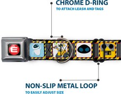Buckle-Down Disney Wall E Eve Pose Face Hazard Blocks Dog Collar, Small: 9.5 to 13-in neck, 1-in wide slide 2 of 8