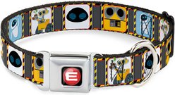 Buckle-Down Disney Wall E Eve Pose Face Hazard Blocks Dog Collar, Large: 15 to 24-in neck, 1-in wide