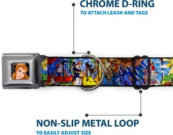 Buckle-Down Disney Beauty & the Beast Stained Glass Scenes Dog Collar, Large: 15 to 24-in neck, 1-in wide slide 2 of 8