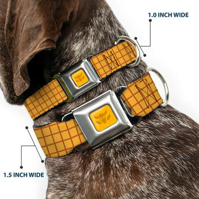 Show full view: Buckle-Down Disney Toy Story Woody Bounding Plaid Shirt Dog Collar, Large: 20 to 31-in neck, 1.5-in wide slide 2 of 9