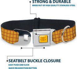 Buckle-Down Disney Toy Story Woody Bounding Plaid Shirt Dog Collar, Medium: 11 to 16.5-in neck, 1-in wide slide 2 of 9