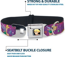 Buckle-Down Disney Tinker Bell Poses Flowers Stars Skull Dog Collar, Medium: 16 to 23-in neck, 1.5-in wide slide 2 of 8