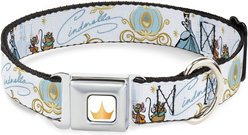 Buckle-Down Disney Cinderella Pumpkin Coach & Mice Pose Dog Collar, Medium: 11 to 16.5-in neck, 1-in wide