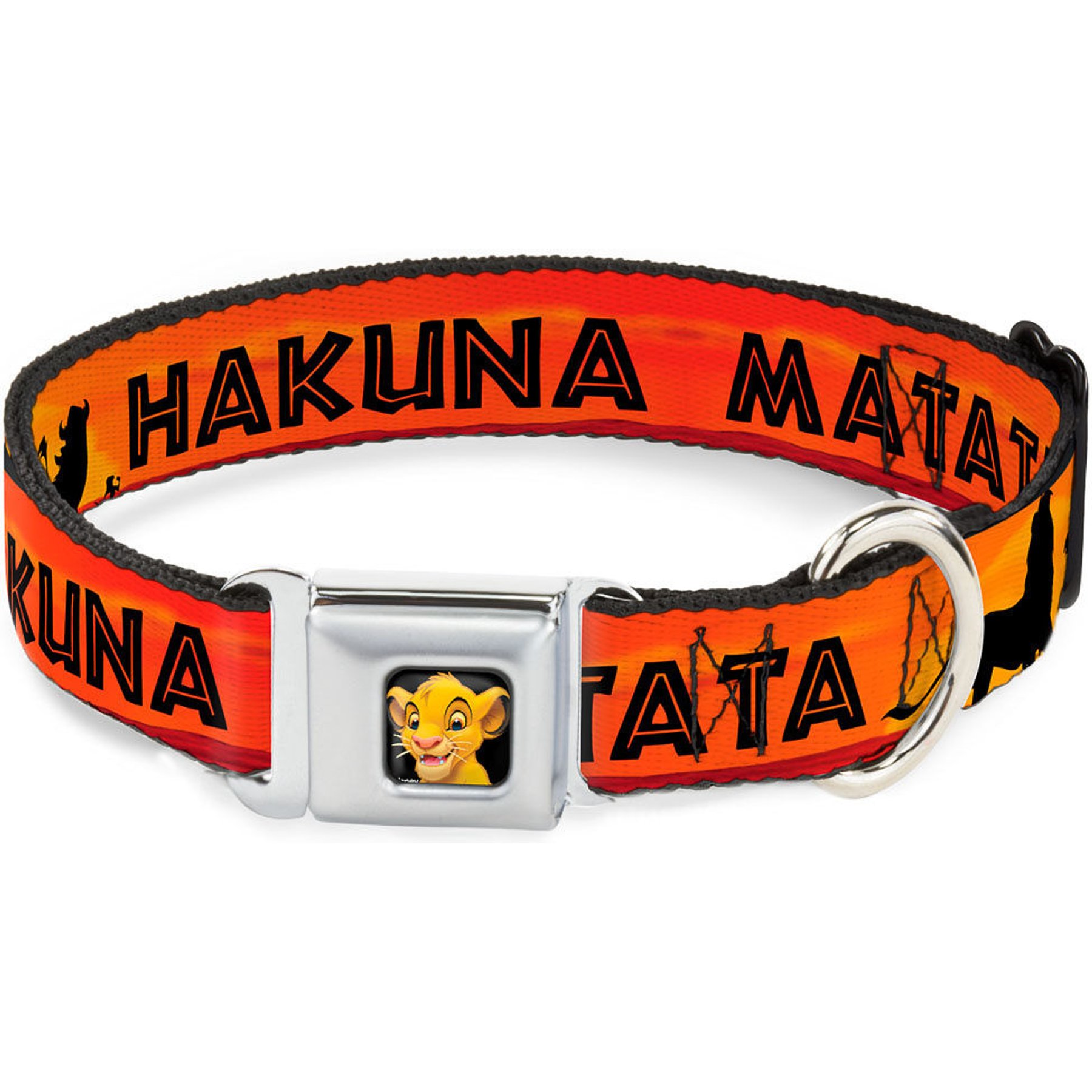 Buckle-Down Disney Lion King Hakuna Matata Sunset Dog Collar, Small: 9.5 to 13-in neck, 1-in wide