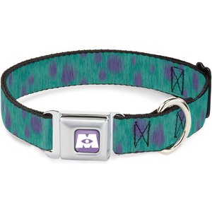 Buckle-Down Disney Monsters Inc Sulley Bounding Spots Dog Collar, Small: 9.5 to 13-in neck, 1-in wide