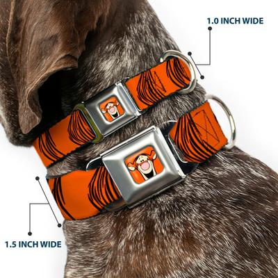 Show full view: Buckle-Down Disney Tigger Stripes Dog Collar, Medium: 16 to 23-in neck, 1.5-in wide slide 2 of 8