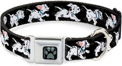 Buckle-Down Disney Dalmatians Running Paws Dog Collar, Medium: 11 to 16.5-in neck, 1-in wide