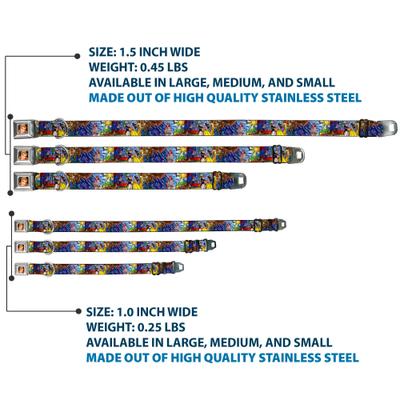 Show full view: Buckle-Down Disney Beauty & the Beast Stained Glass Scenes Dog Collar, Medium: 11 to 16.5-in neck, 1-in wide slide 3 of 8