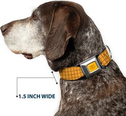 Buckle-Down Disney Toy Story Woody Bounding Plaid Shirt Dog Collar, Large: 15 to 24-in neck, 1-in wide slide 2 of 9