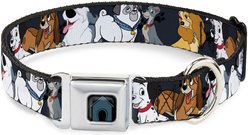 Buckle-Down Disney Dogs Group Collage Paws Dog Collar, Medium: 11 to 16.5-in neck, 1-in wide