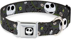 Buckle-Down Disney Nightmare Before Christmas Jack Expressions Dog Collar, Large: 20 to 31-in neck, 1.5-in wide