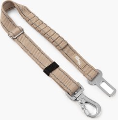 Dog Friendly Co. Adjustable Anti-Shock Bungee Dog Seat Belt, Premium Brown