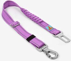 Dog Friendly Co. Adjustable Anti-Shock Bungee Dog Seat Belt, Purple