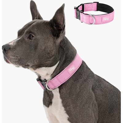 Dog Friendly Co. Dog Friendly Co. Comfortable & Secure with Quick Release Clip Buckle Reflective Tactical Dog Collar, Pink, X-Small/XX-Small