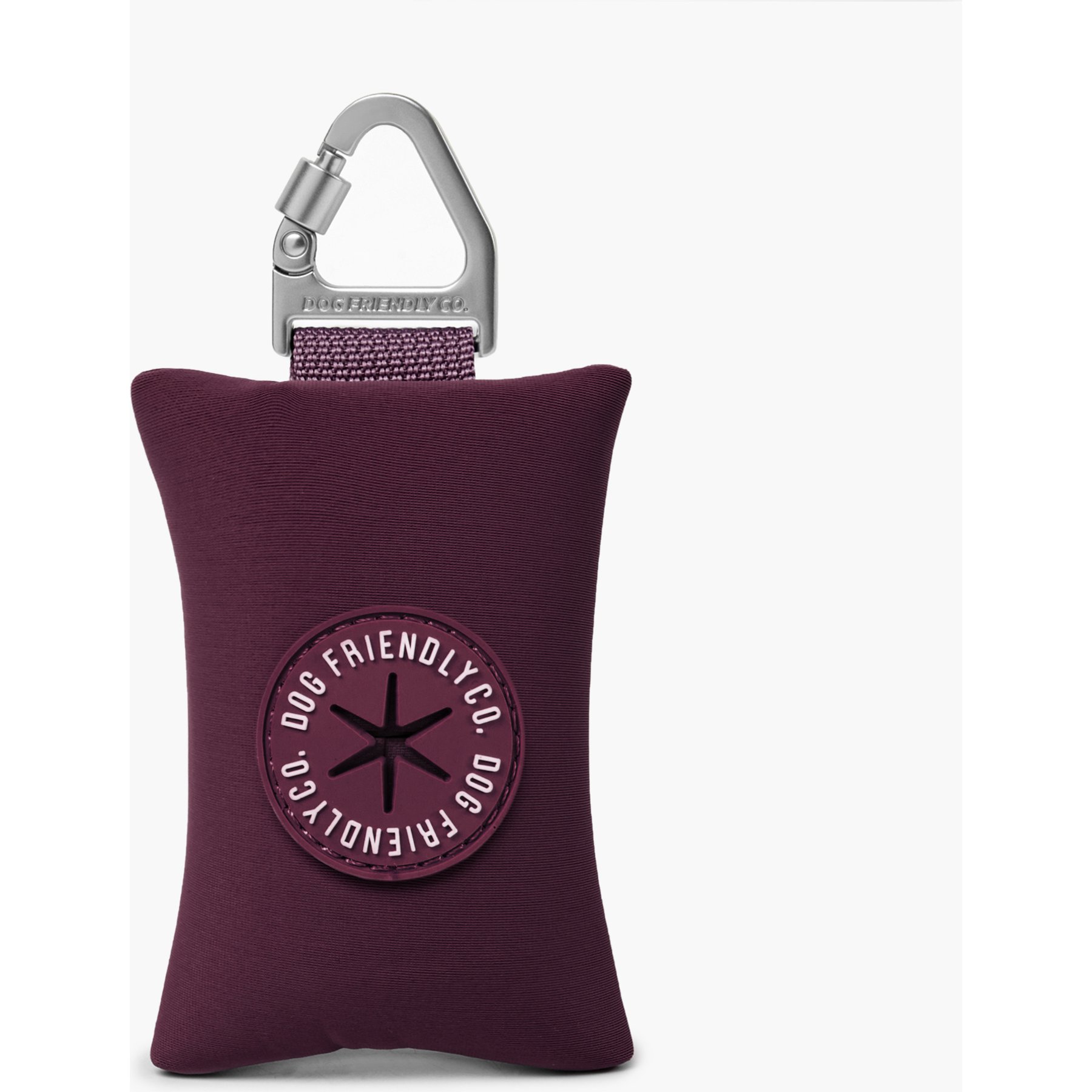 Dog Friendly Co. Neoprene Fabric Poop Bag Holder, Premium Burgundy