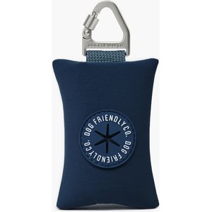 Dog Friendly Co. Neoprene Fabric Poop Bag Holder, Premium Navy Blue