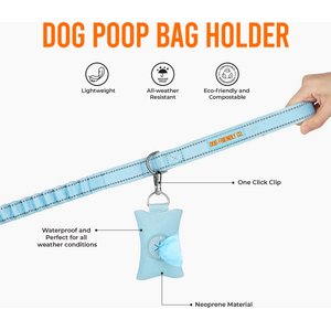 Dog Friendly Co. Neoprene Fabric Poop Bag Holder, Black