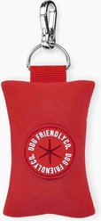 Dog Friendly Co. Neoprene Fabric Poop Bag Holder, Red