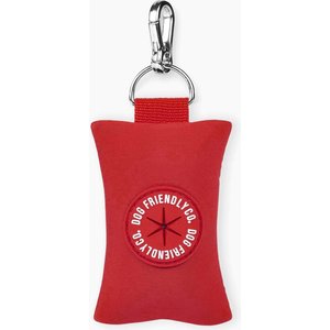 Dog Friendly Co. Neoprene Fabric Poop Bag Holder, Red