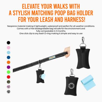 Show full view: Dog Friendly Co. Neoprene Fabric Poop Bag Holder, Red slide 3 of 6