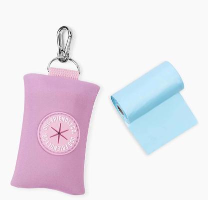 Show full view: Dog Friendly Co. Neoprene Fabric Poop Bag Holder, Pink slide 2 of 6