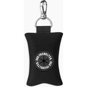 Dog Friendly Co. Neoprene Fabric Poop Bag Holder, Black