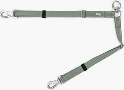 Dog Friendly Co. Tangle Free Reflective Walk Two Dog Leash Splitter, Premium Khaki