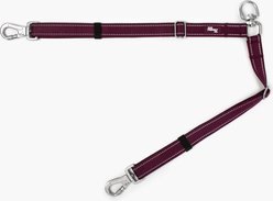 Dog Friendly Co. Tangle Free Reflective Walk Two Dog Leash Splitter, Premium Burgundy