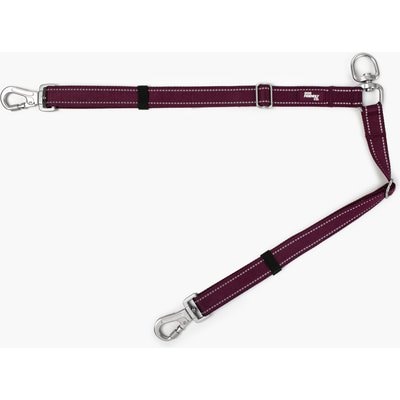 Dog Friendly Co. Dog Friendly Co. Tangle Free Reflective Walk Two Dog Leash Splitter, Premium Burgundy