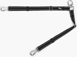 Dog Friendly Co. Tangle Free Reflective Walk Two Dog Leash Splitter, Black