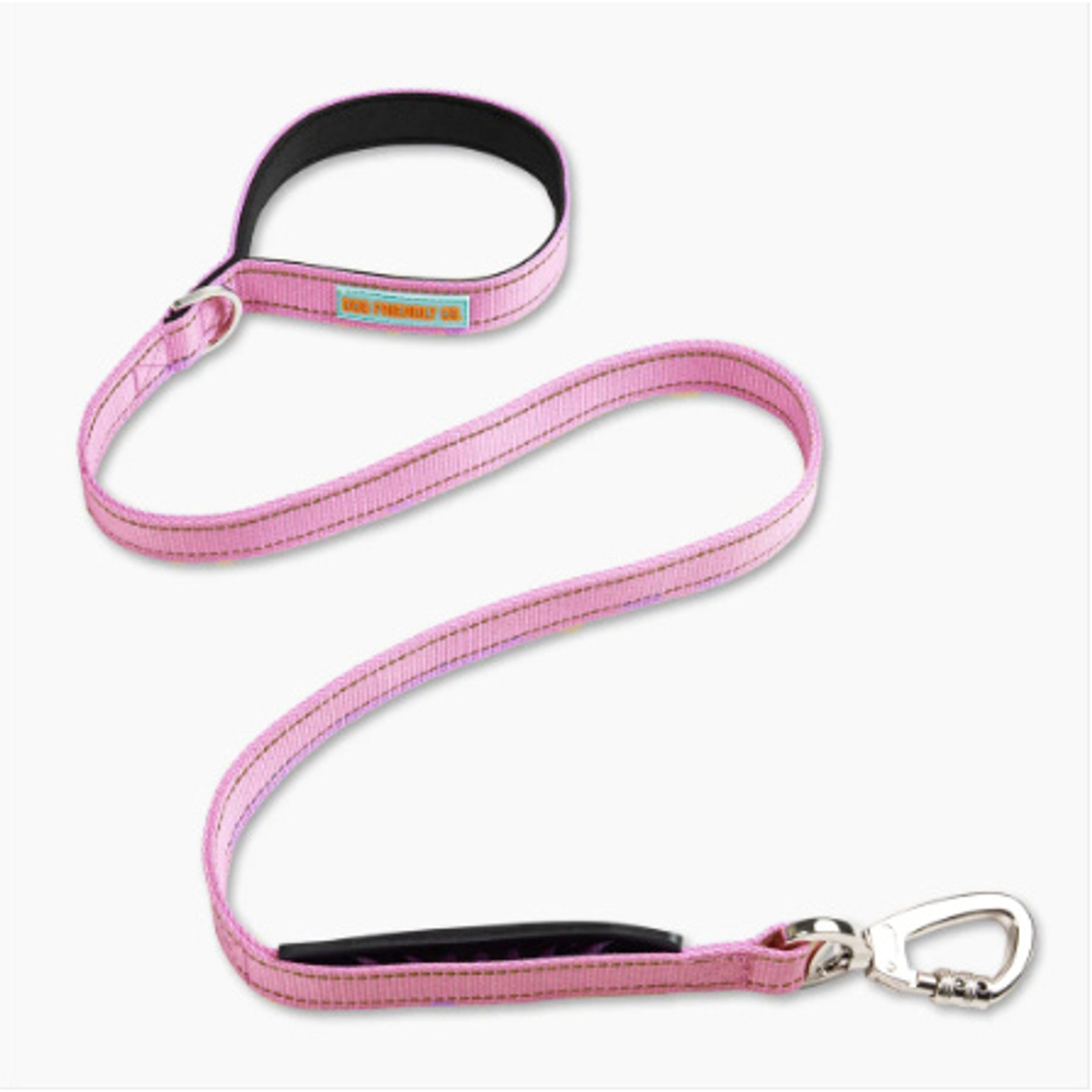 Dog Friendly Co. Classic Strain-Free Shock Resistant Dog Leash, Pink, Regular