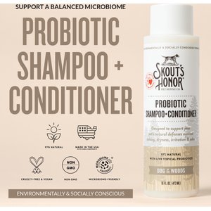 Skout's Honor Dog of the Woods Probiotic Dog Shampoo & Conditioner, 16-fl oz bottle