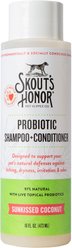 Skout's Honor Natural Probiotic Dog & Cat Shampoo + Conditioner, Sunkissed Coconut Scent, 16-fl oz bottle