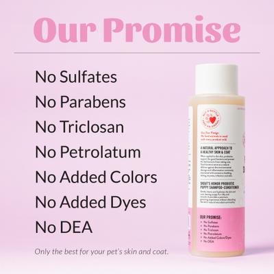 Show full view: Skout's Honor Happy Puppy Probiotic Cat & Dog Shampoo & Conditioner, 16-fl oz bottle slide 9 of 12