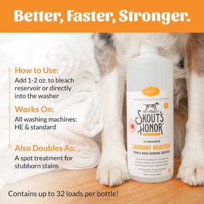Show full view: Skout's Honor Laundry Booster Stain & Odor Removal Additive, 32-fl oz bottle slide 6 of 11