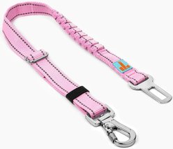 Dog Friendly Co. Adjustable Anti-Shock Bungee Dog Seat Belt, Pink