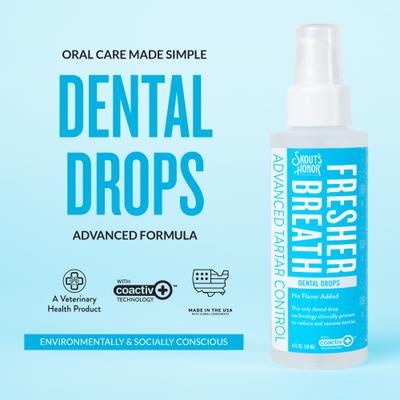 Show full view: Skout's Honor Advanced Dog & Cat Dental Drops, 4-fl oz bottle slide 3 of 11