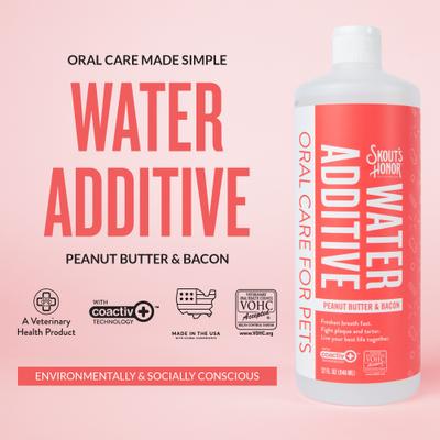 Show full view: Skout's Honor Oral Care Peanut Butter & Bacon Dog Dental Water Additive, 32-fl oz bottle slide 3 of 11